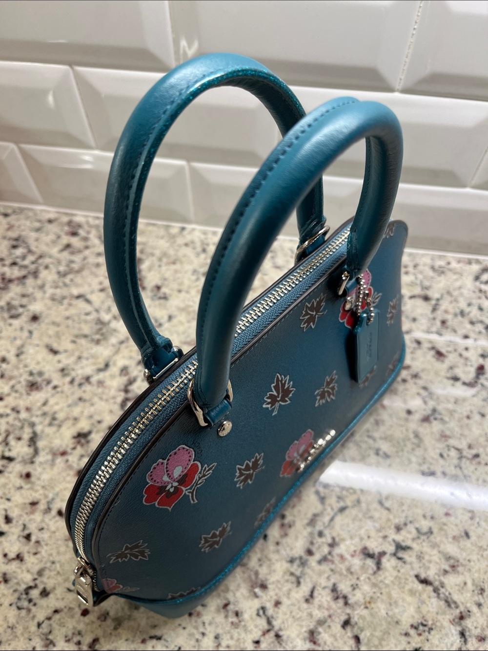 Coach Mini Sierra Satchel Crossbody Bag in Wildflower Print EUC - Picture 5 of 16